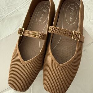 Vivaya Brown Mary Jane Flats